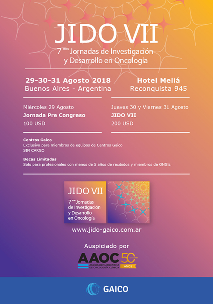 JIDO VII - 7mas Jornadas de Investigación y Desarrollo en Oncología